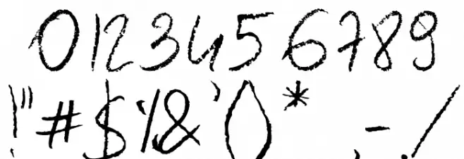 Barbarjowe Pisanie Font OTHER CHARS