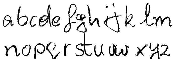 Barbarjowe Pisanie Font LOWERCASE