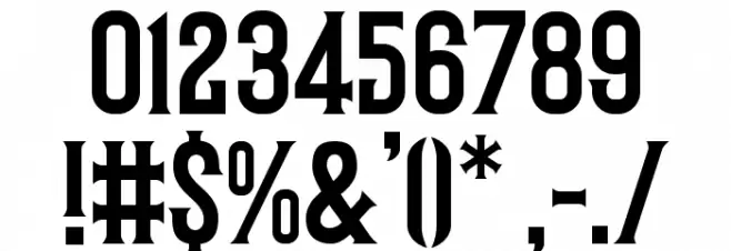 Barbaro Western Font OTHER CHARS