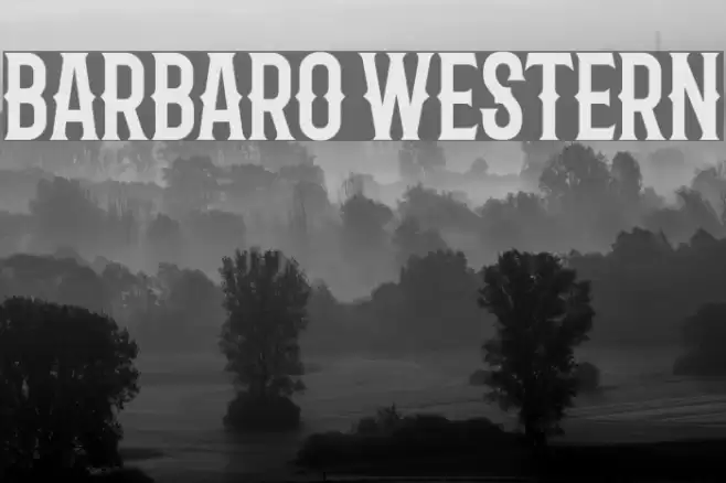 Barbaro Western Font examples