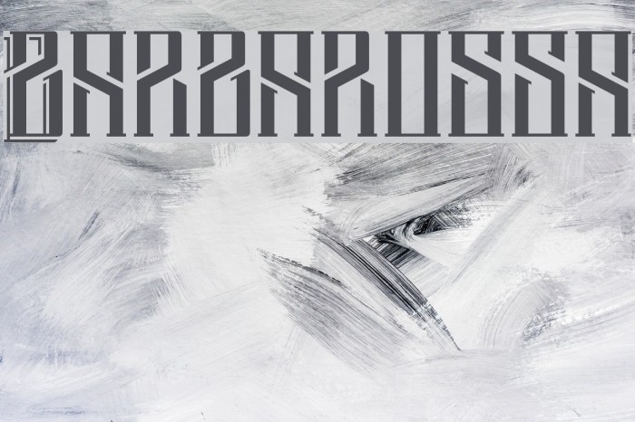 Barbarossa Font examples