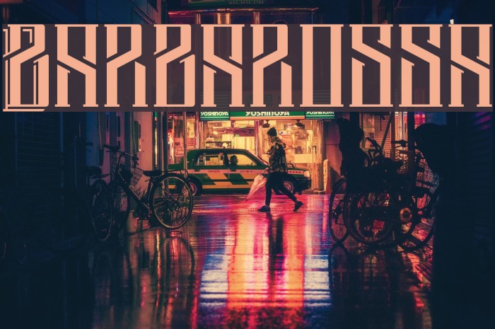 Barbarossa Font examples