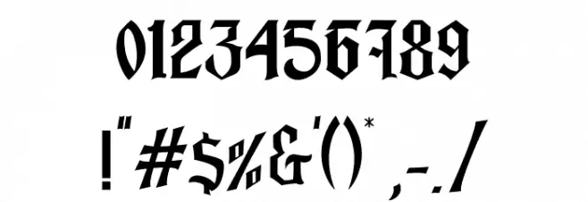 Barbatos Regular Font OTHER CHARS