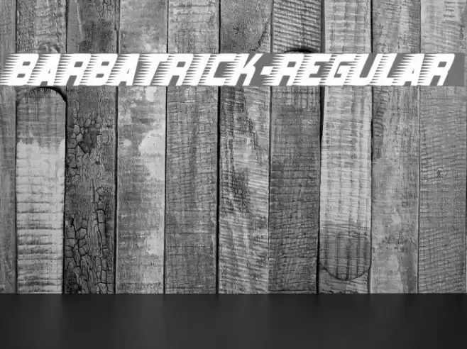 Barbatrick-Regular Fonte examples
