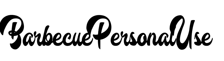 Barbecue Personal Use Font