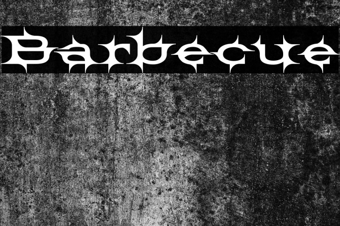 Barbecue Font examples
