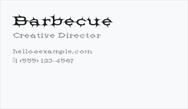 Barbecue Business Card