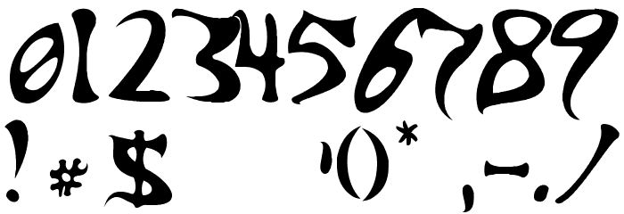 Barbed Ink フォント その他の文字