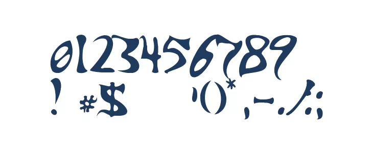 Barbed Ink Font OTHER CHARS