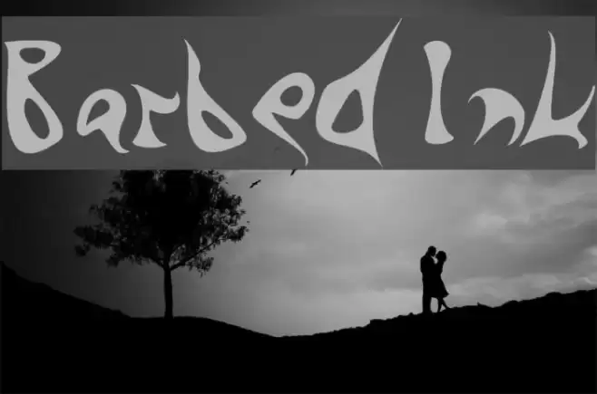 Barbed Ink Font examples