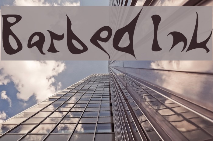 Barbed Ink フォント examples