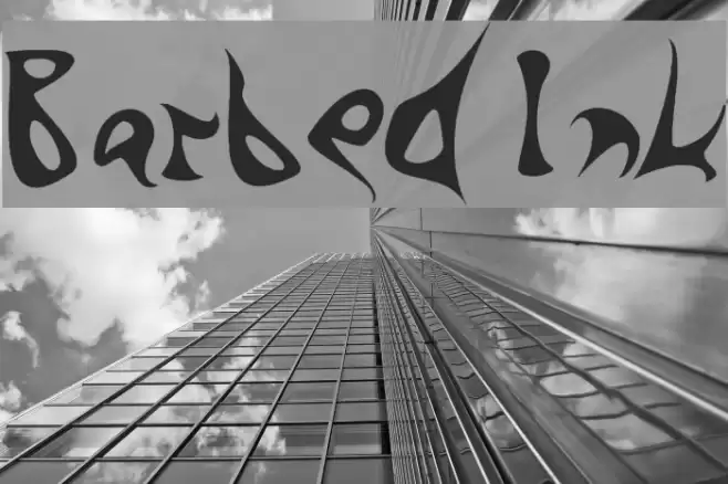 Barbed Ink Font examples