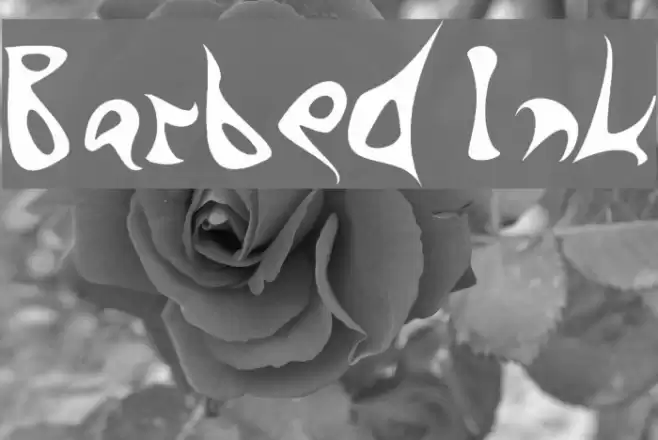 Barbed Ink Font examples