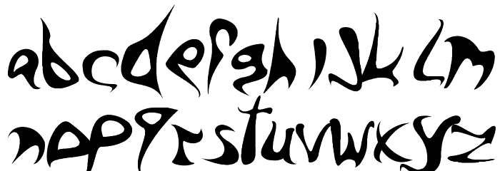Barbed Ink フォント 小文字
