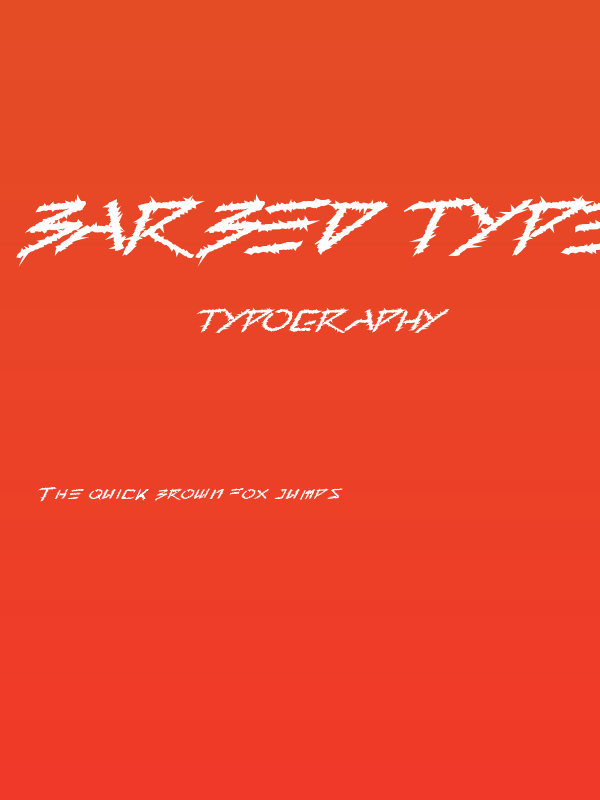 Barbed Type Poster
