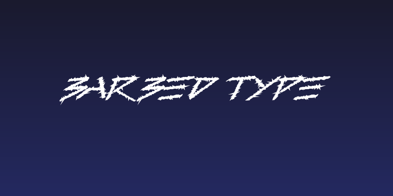 Barbed Type Social Header