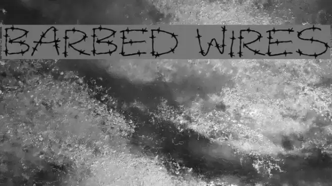 Barbed Wires Font examples