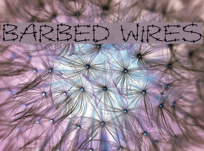 Barbed Wires Font examples