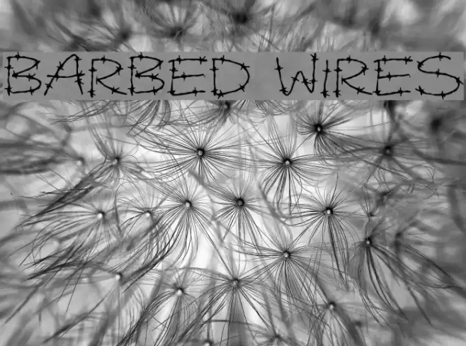 Barbed Wires Font examples