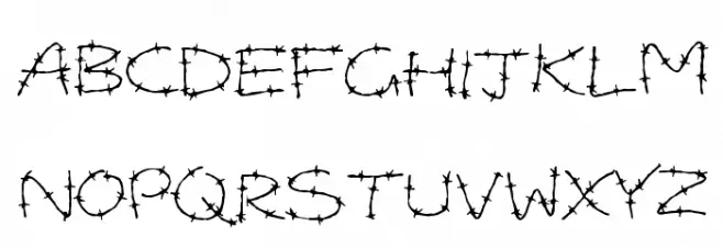 Barbed Wires Font Litere mici