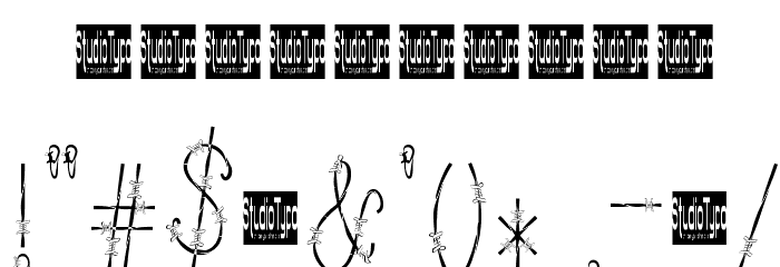 Barbed Font OTHER CHARS