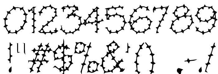 BarbedWire Font OTHER CHARS
