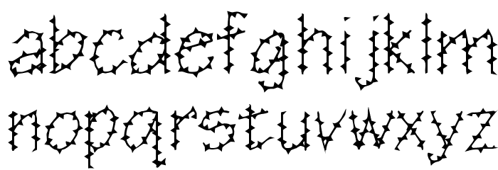 BarbedWire Font LOWERCASE