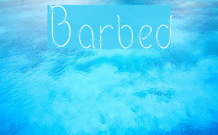 Barbed Font examples
