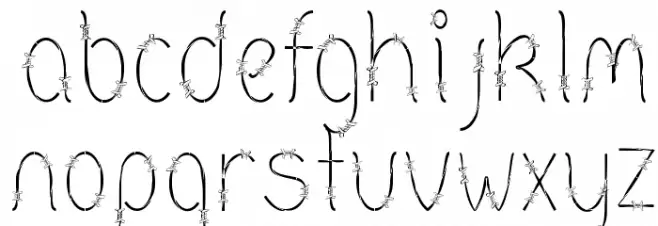 Barbed خط أحرف صغيرة