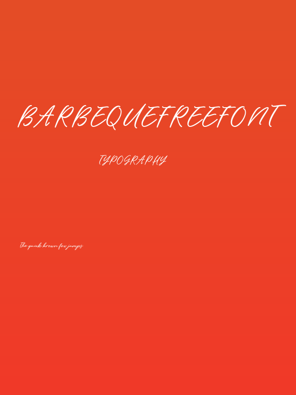 BarbequeFreeFont Poster