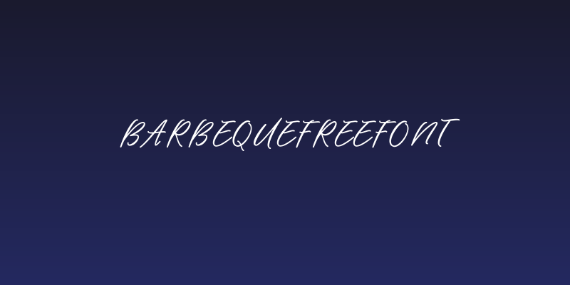 BarbequeFreeFont Social Header