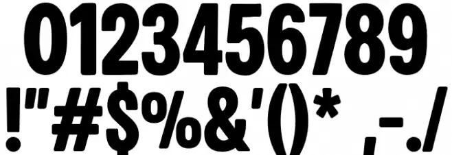 Barber Chop Regular Шрифта ДРУГИЕ символов