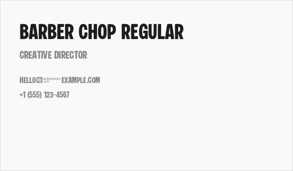 Barber Chop Regular Business Card