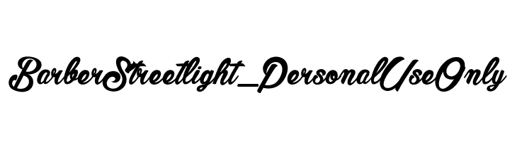 Barber Street light_PersonalUseOnly  Free Fonts Download