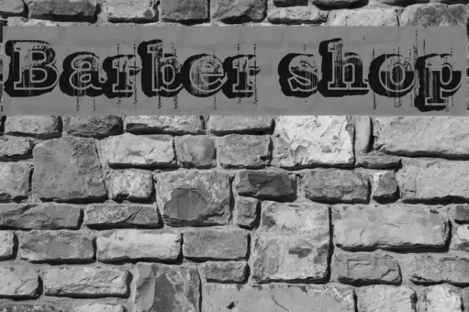 Barber shop Font examples