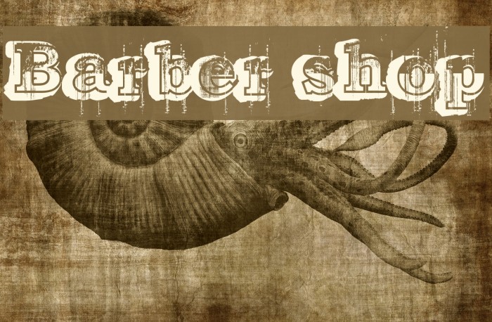 Barber shop Font examples