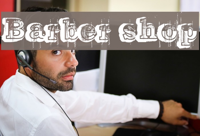 Barber shop Font examples