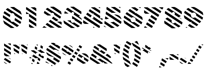 BarberPole Regular Font OTHER CHARS