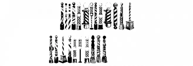 BarberPoles Schriftart Groß