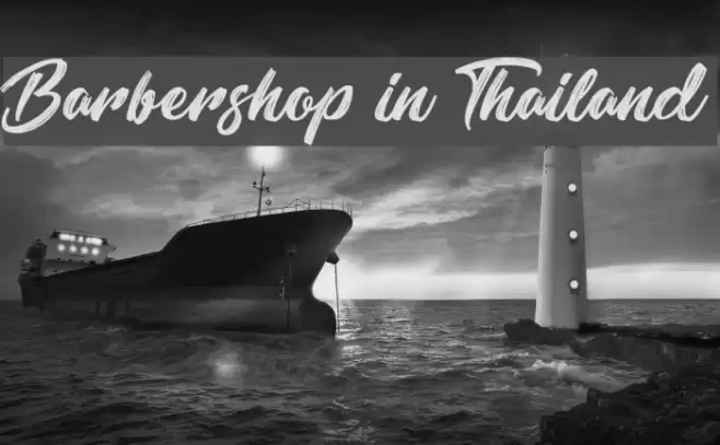 Barbershop in Thailand Font examples