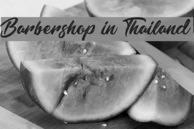 Barbershop in Thailand Font examples