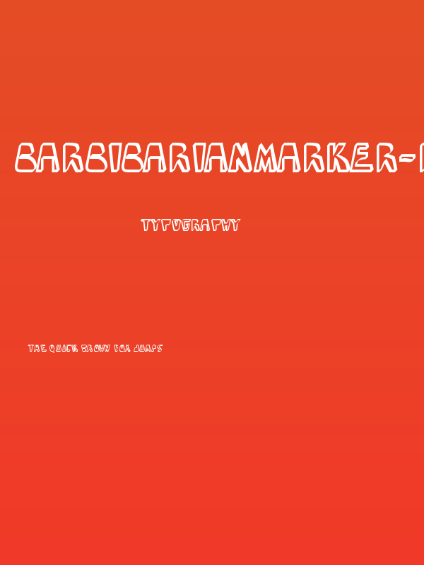 BarbibarianMarker-Regular Poster