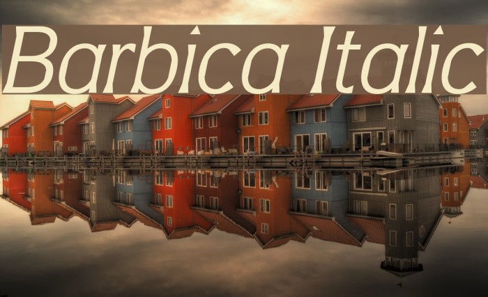 Barbica Italic Font examples