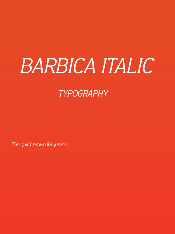 Barbica Italic Poster