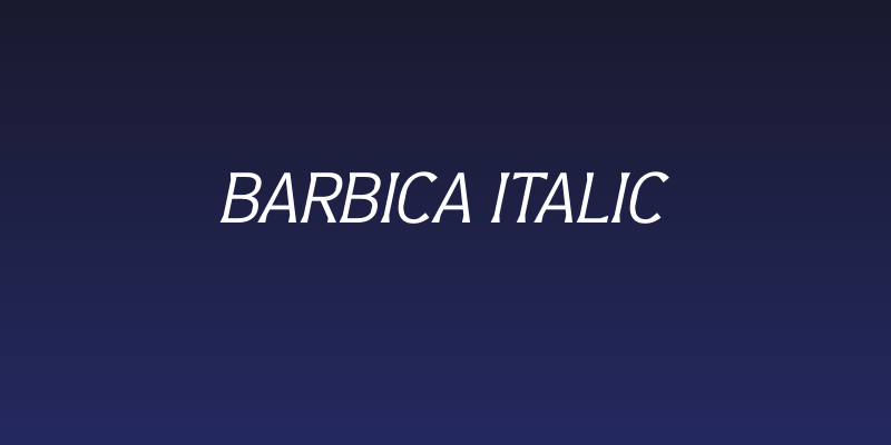 Barbica Italic Social Header
