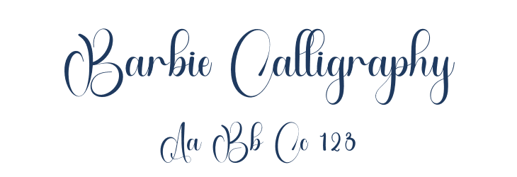 Barbie Calligraphy Font Preview