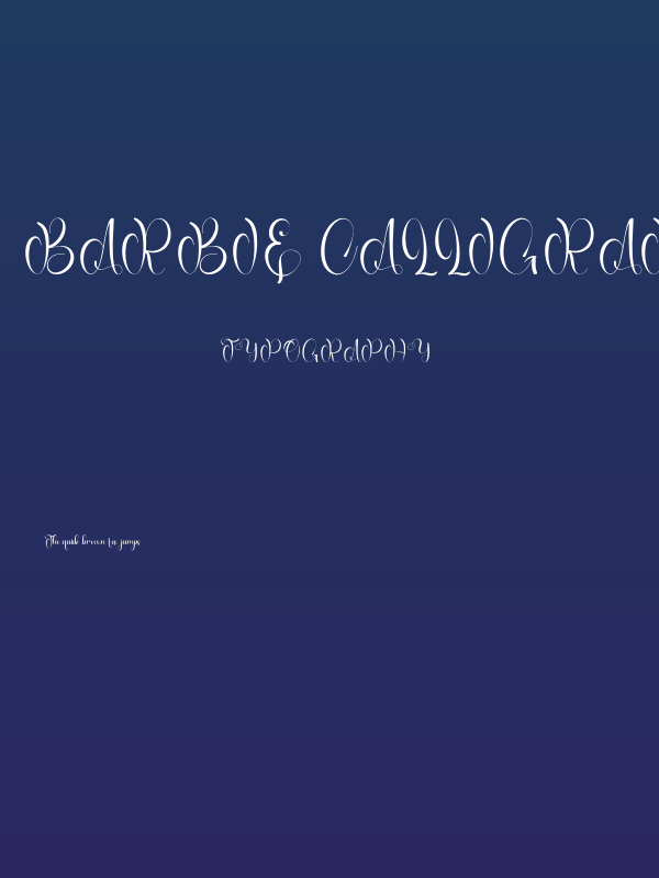 Barbie Calligraphy Poster