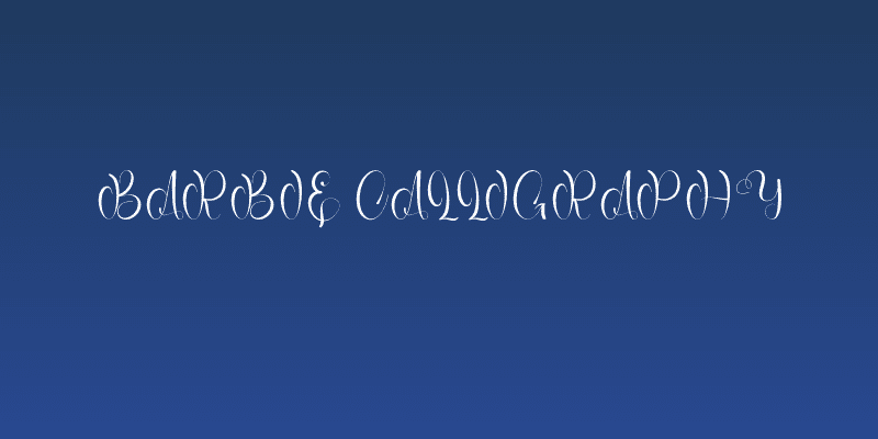 Barbie Calligraphy Social Header