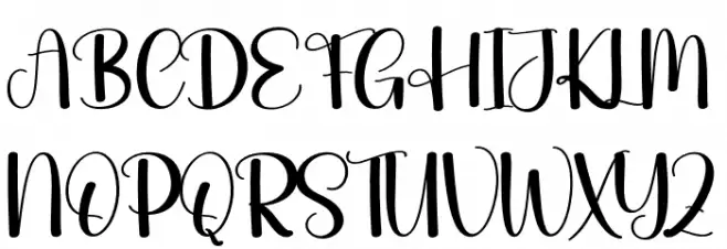 Barbie Christmas フォント 大文字