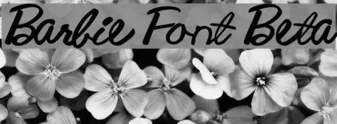 Barbie Font Beta Polices examples